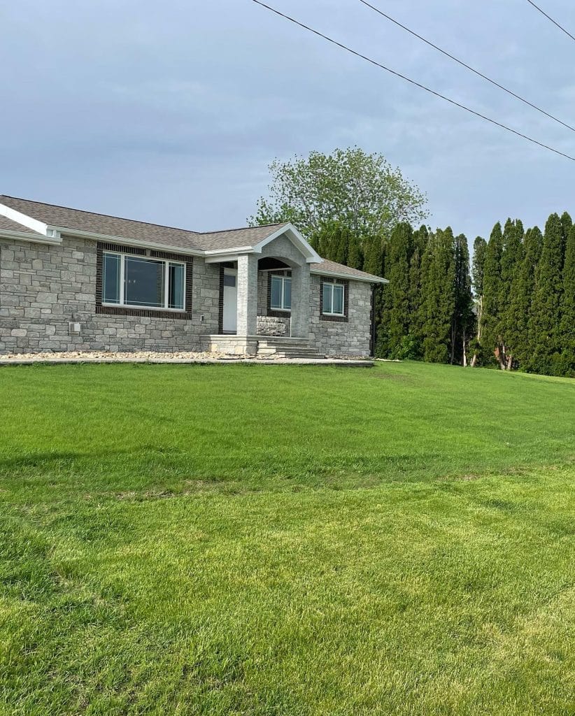 Hydroseeded residential lawn installation in Waterloo, Iowa by Schares Landscaping